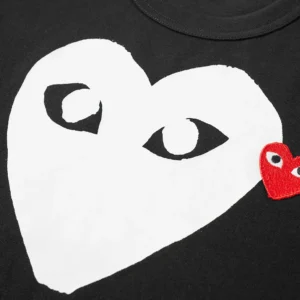 Comme Des Garcons Play Double Heart Logo Tee