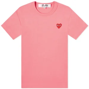 Comme Des Garcons Play Red Heart Tee Pink